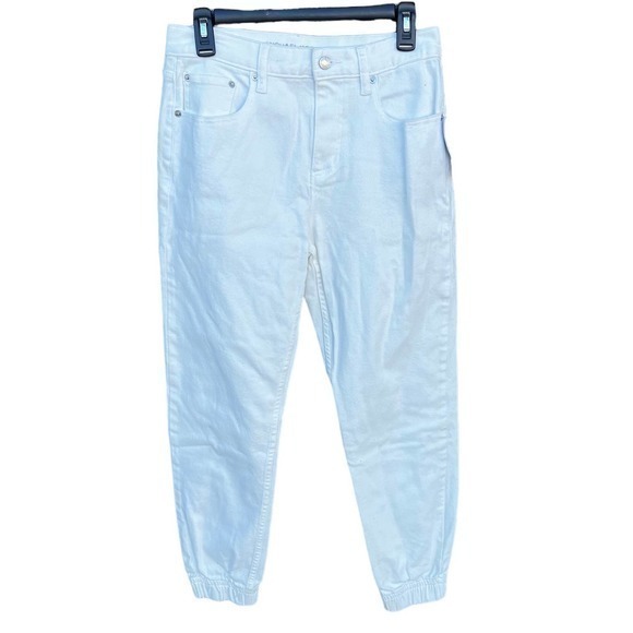 D4 Michael Kors White denim joggers NWT SZ 4 - Picture 1 of 9